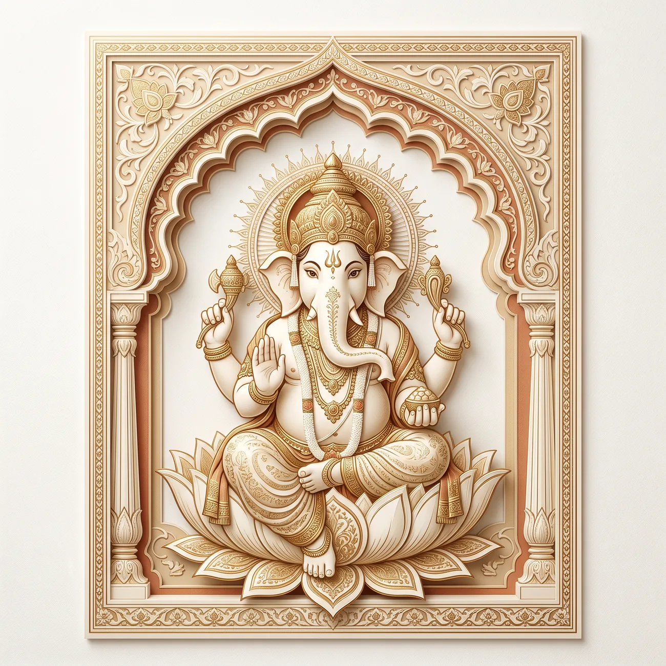 Shri Ganesh on a lotus